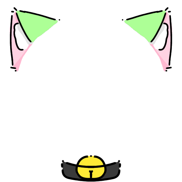 black collar green cat ears Decoration
